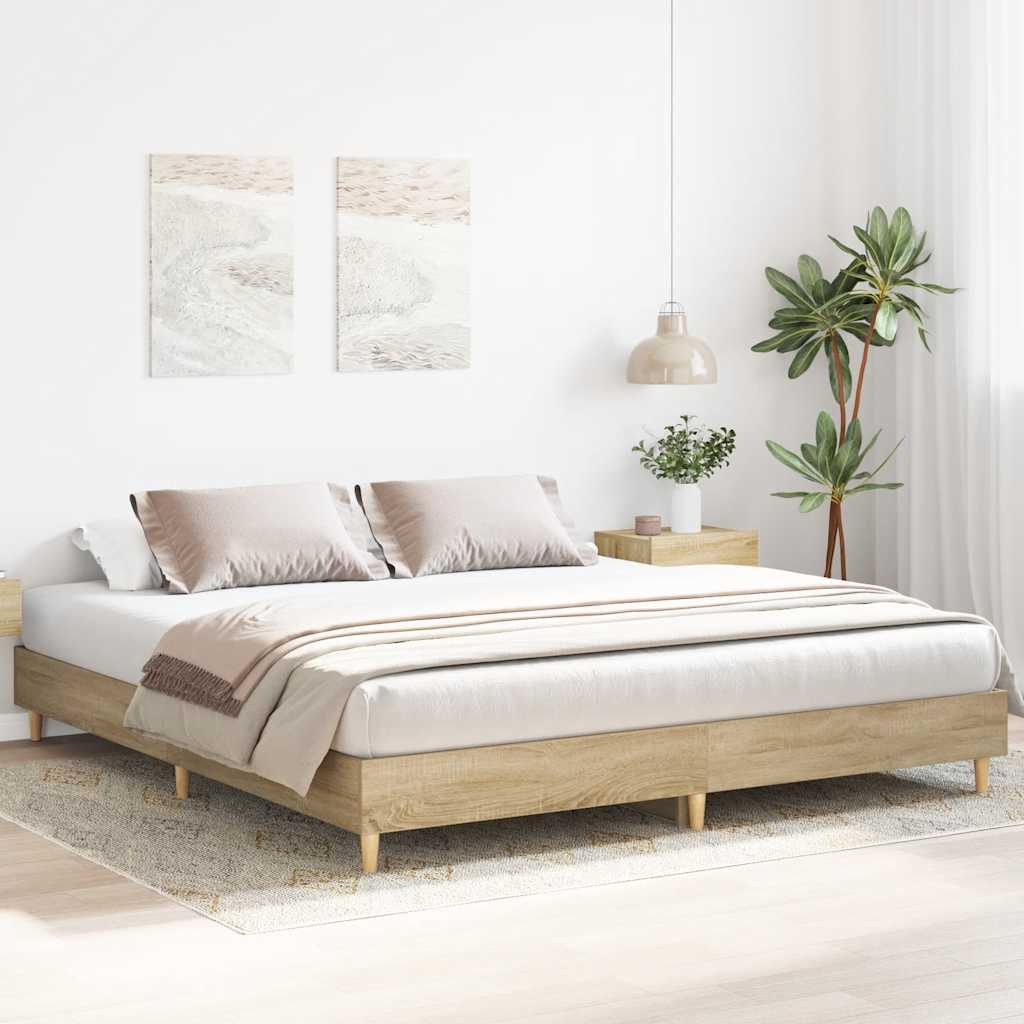 Cadre de lit sans matelas chêne sonoma 200x200 cm - XIOS