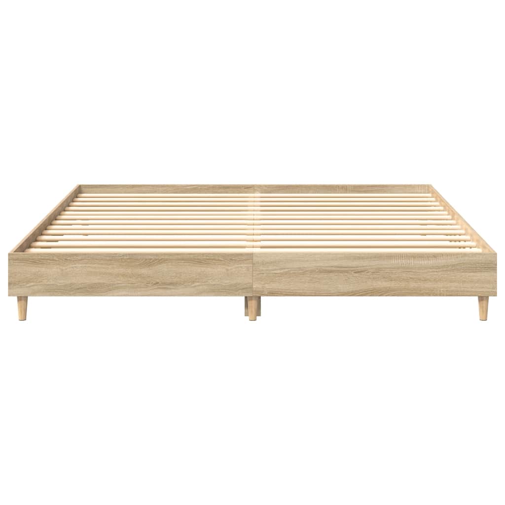 Cadre de lit sans matelas chêne sonoma 200x200 cm