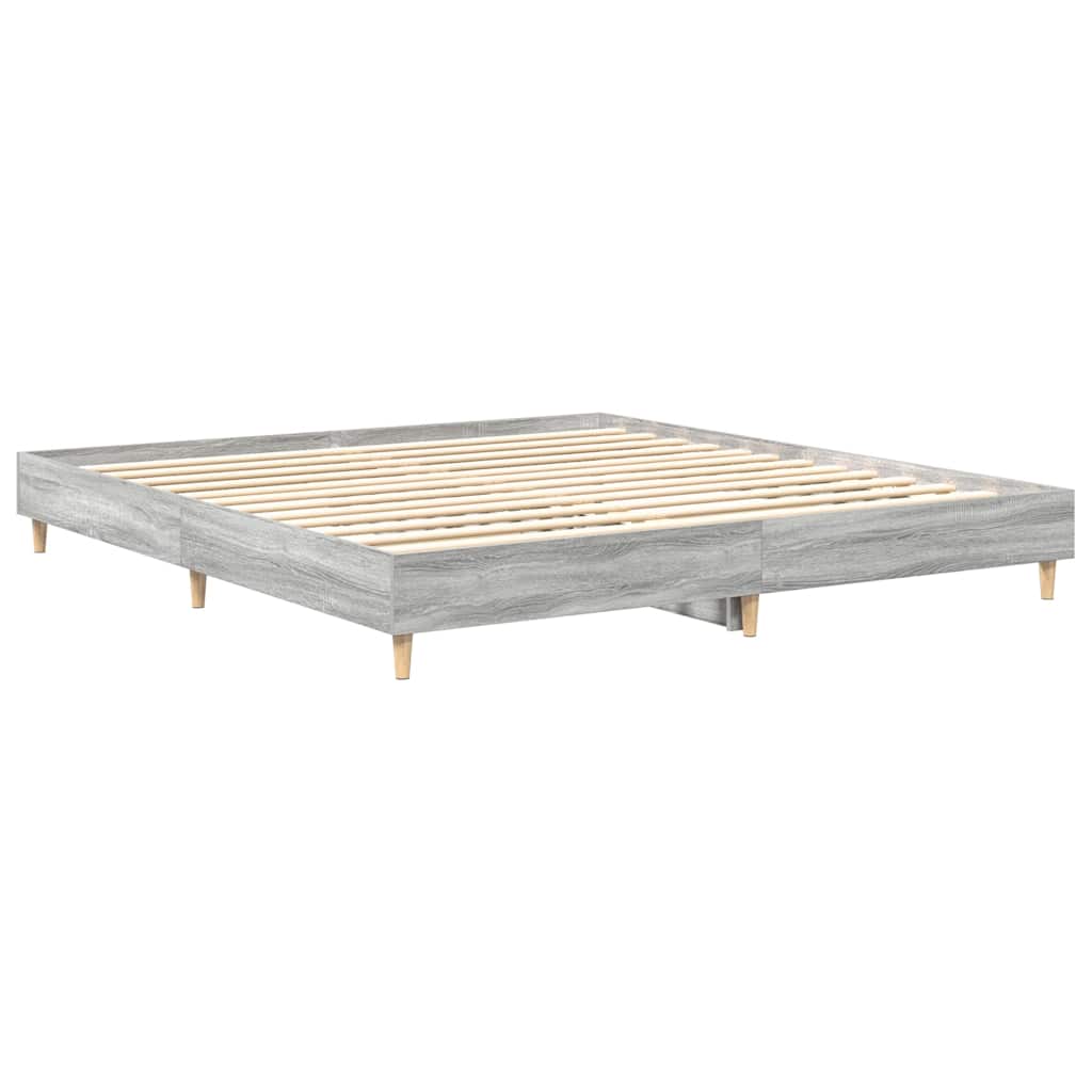 Cadre de lit sans matelas sonoma gris 200x200 cm - XIOS