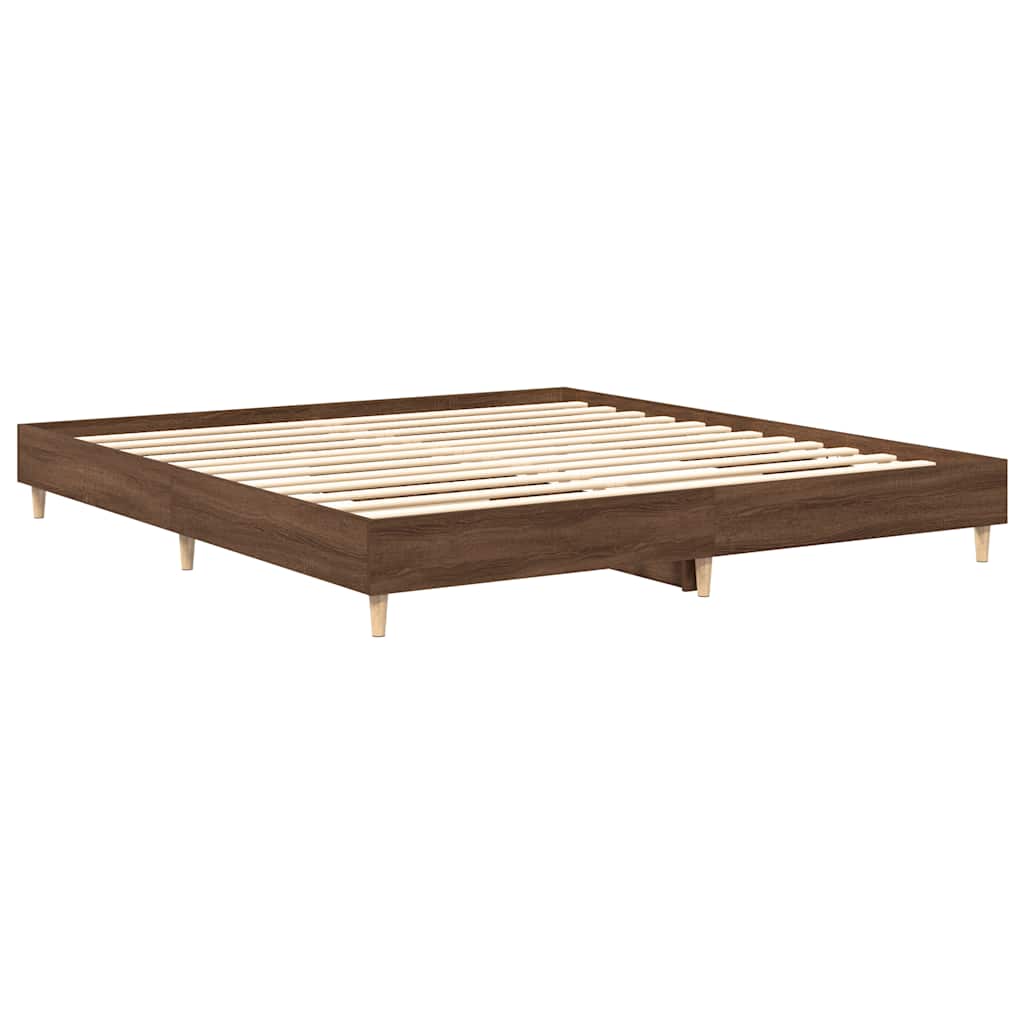 Cadre de lit sans matelas chêne marron 200x200 cm