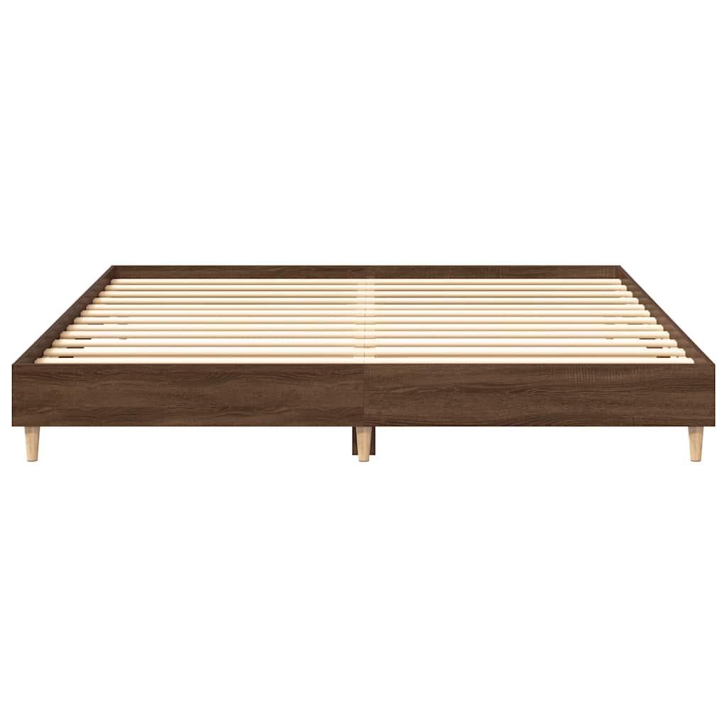Cadre de lit sans matelas chêne marron 200x200 cm