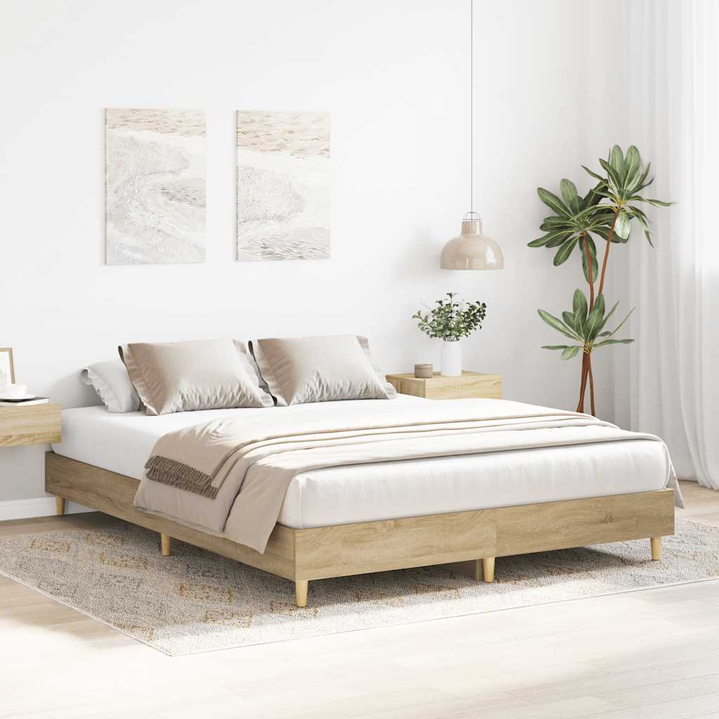 Cadre de lit sans matelas chêne sonoma 150x200 cm - XIOS