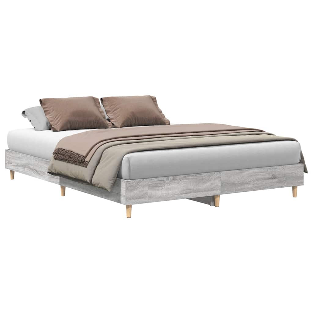 Cadre de lit sans matelas sonoma gris 150x200 cm - XIOS