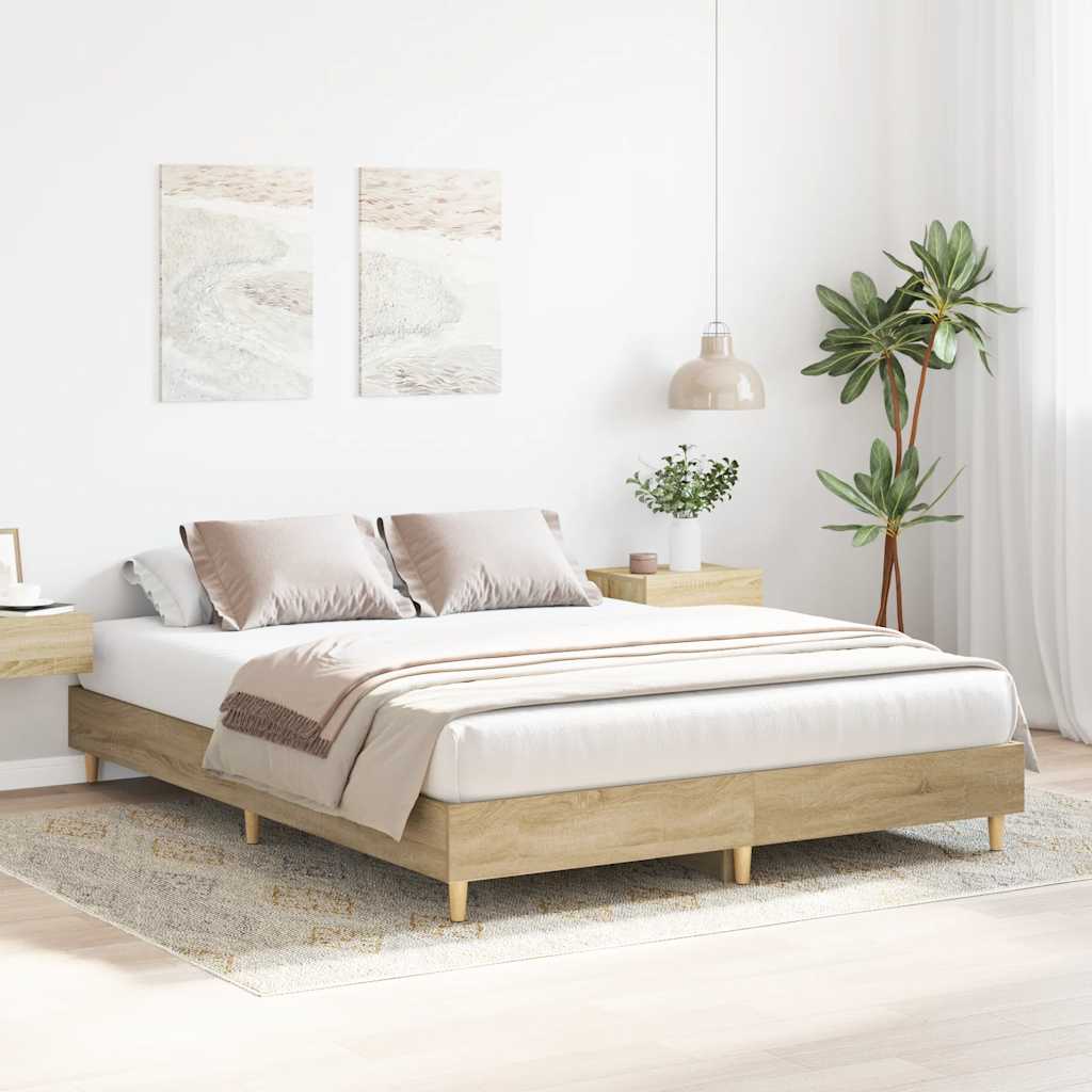 Cadre de lit sans matelas chêne sonoma 140x200 cm - XIOS