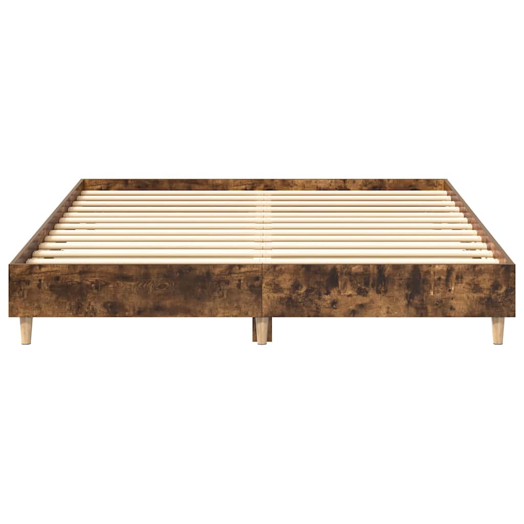 Cadre de lit sans matelas chêne fumé 140x200 cm bois ingénierie - XIOS