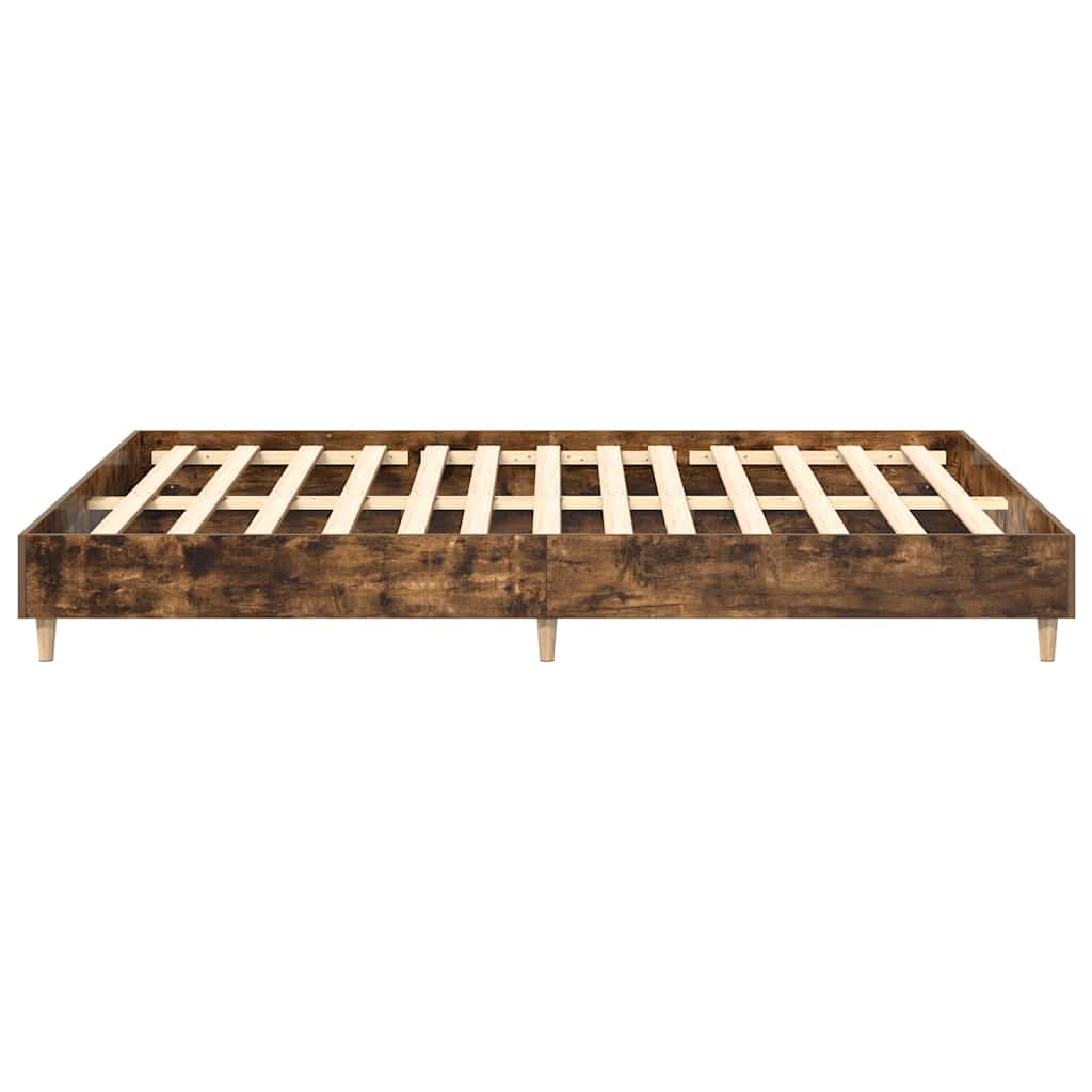 Cadre de lit sans matelas chêne fumé 140x200 cm bois ingénierie - XIOS
