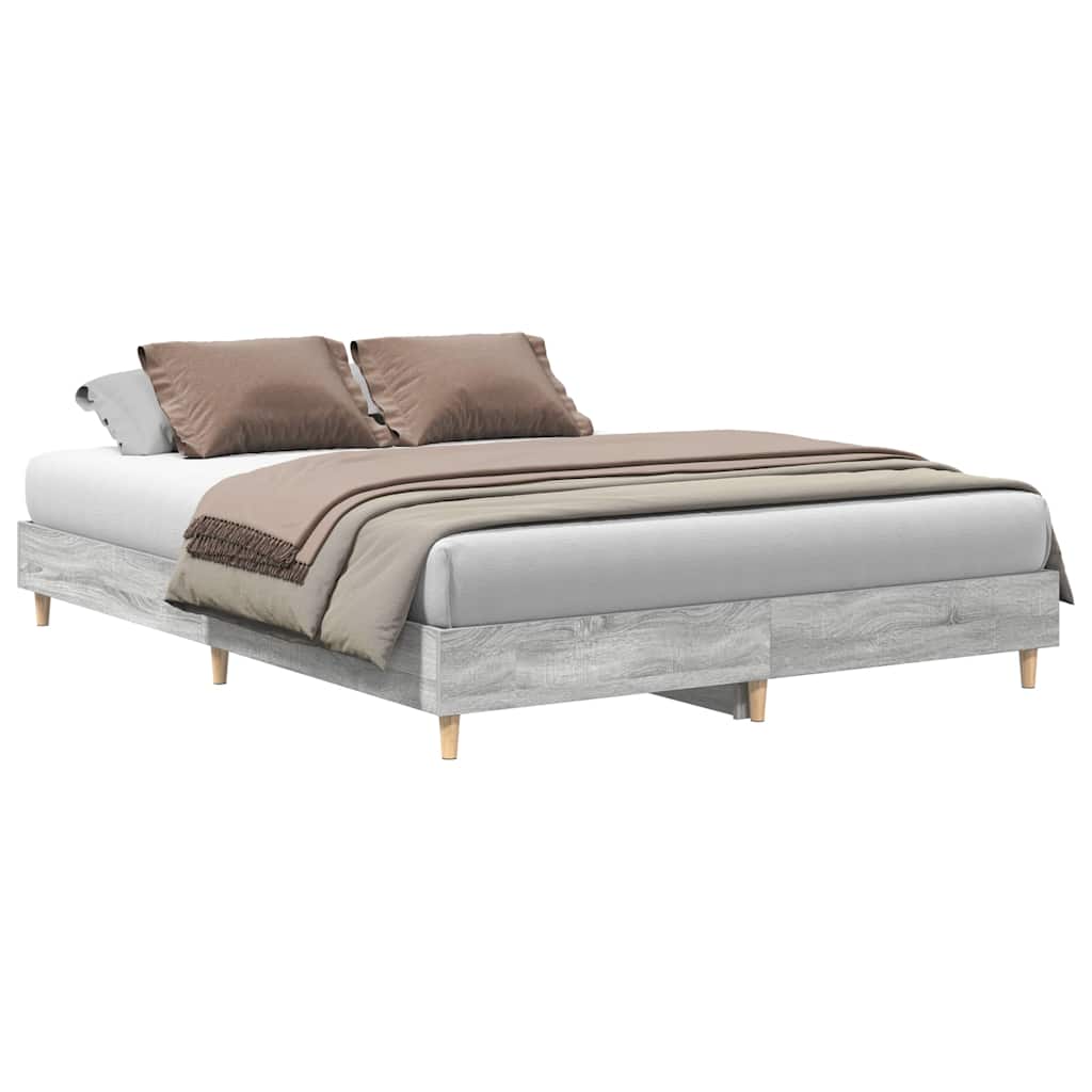Cadre de lit sans matelas sonoma gris 140x200 cm - XIOS