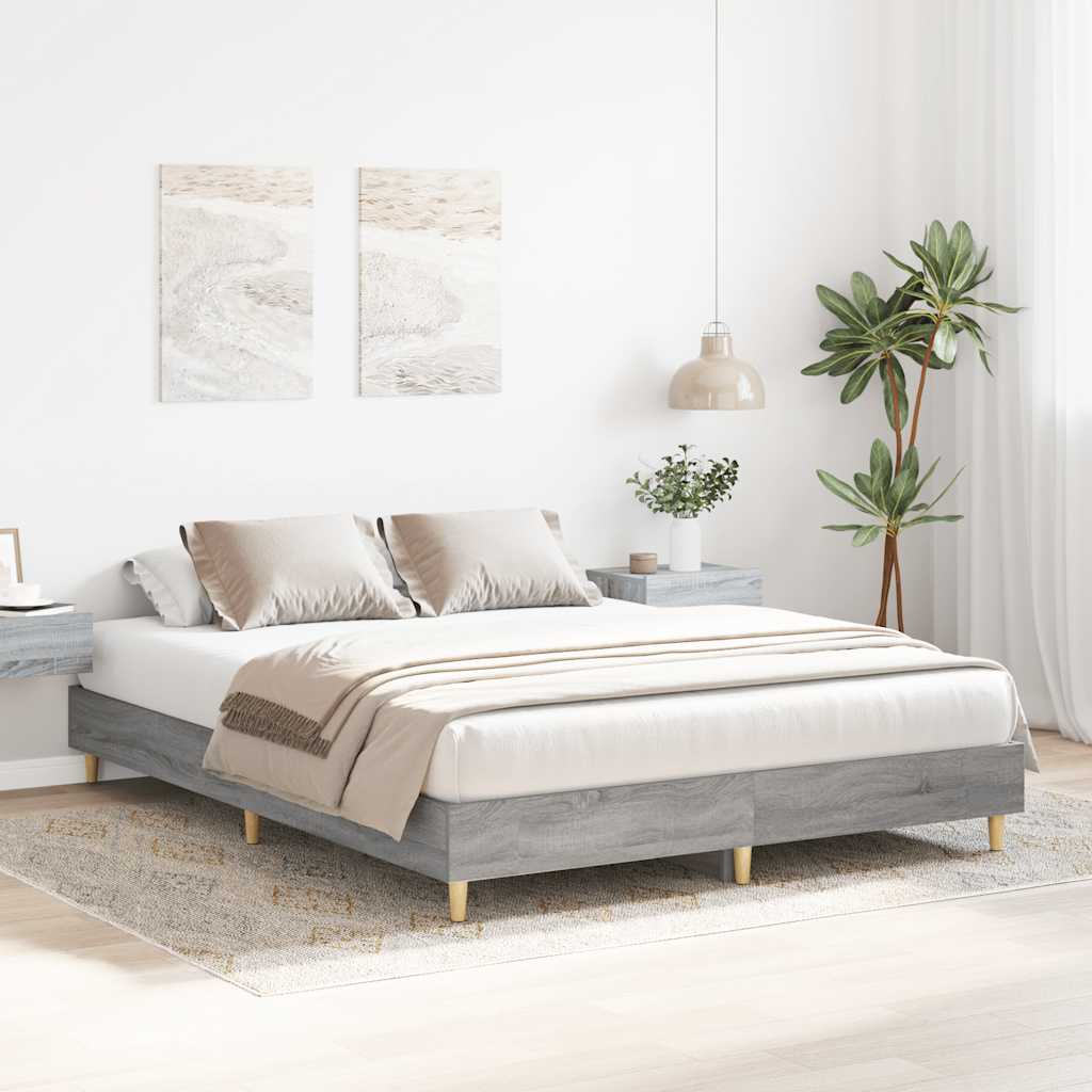 Cadre de lit sans matelas sonoma gris 140x200 cm - XIOS