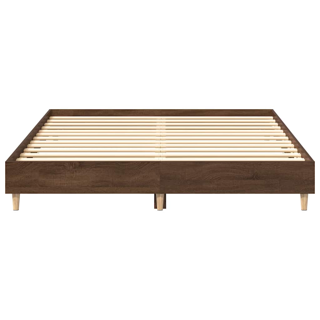 Cadre de lit sans matelas chêne marron 140x200 cm - XIOS