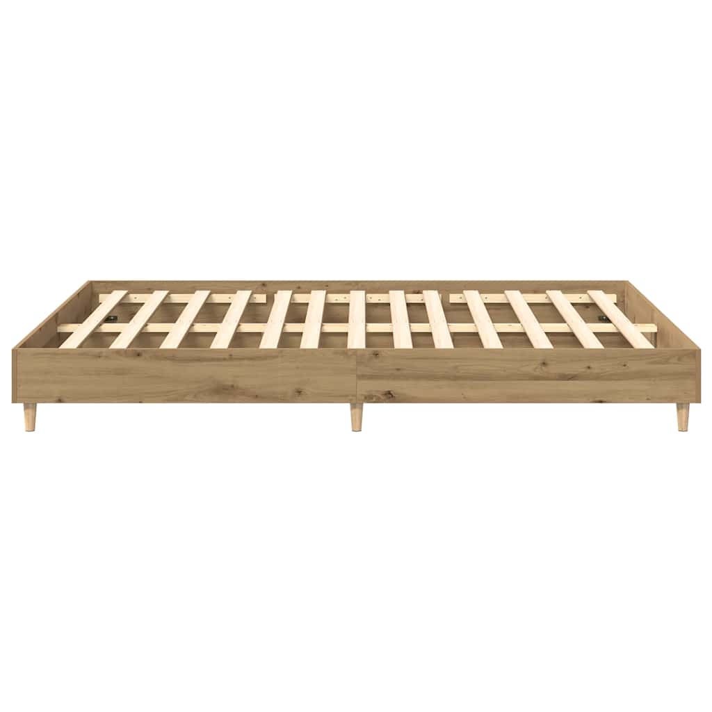 Cadre de lit sans matelas chêne artisanal 140x200 cm - XIOS