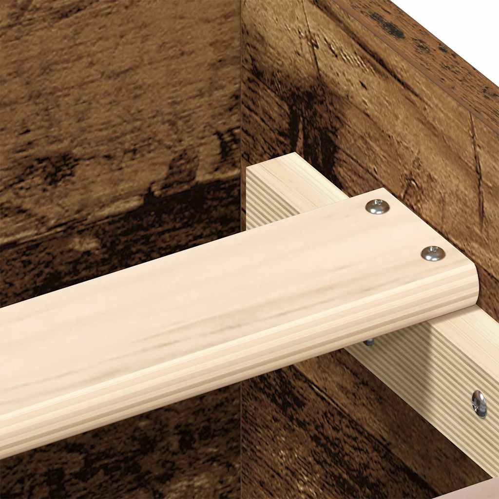 Cadre de lit sans matelas vieux bois 120x200 cm bois ingénierie - XIOS