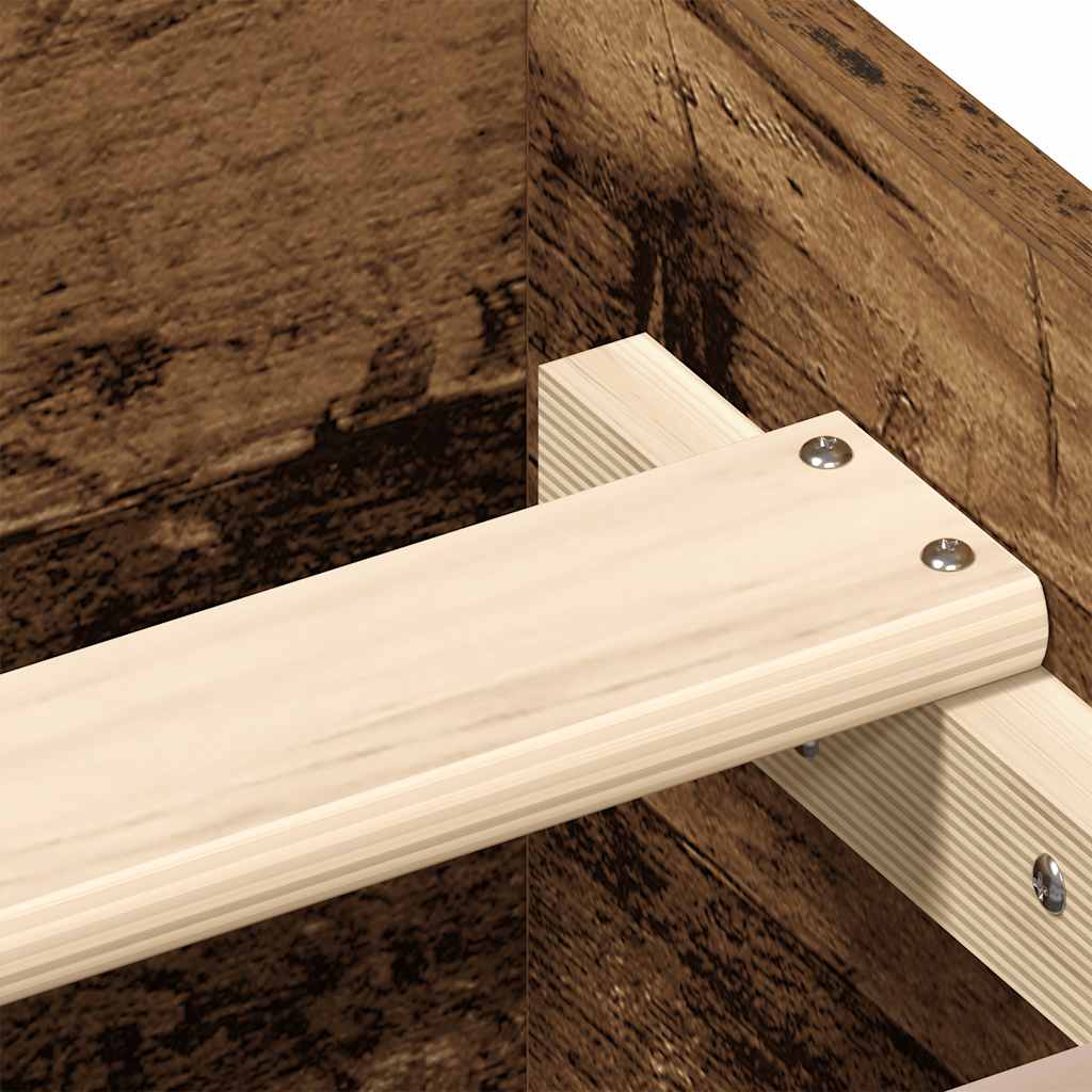 Cadre de lit sans matelas vieux bois 160x200 cm bois ingénierie - XIOS