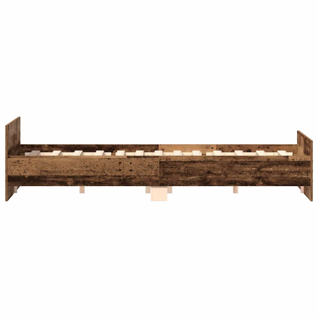 Cadre de lit sans matelas vieux bois 180x200 cm bois ingénierie - XIOS