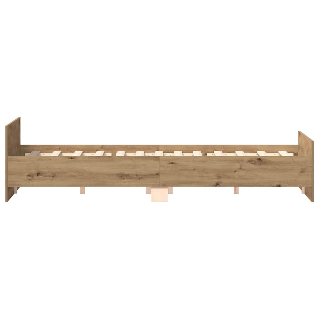 Cadre de lit sans matelas chêne artisanal 180x200 cm - XIOS