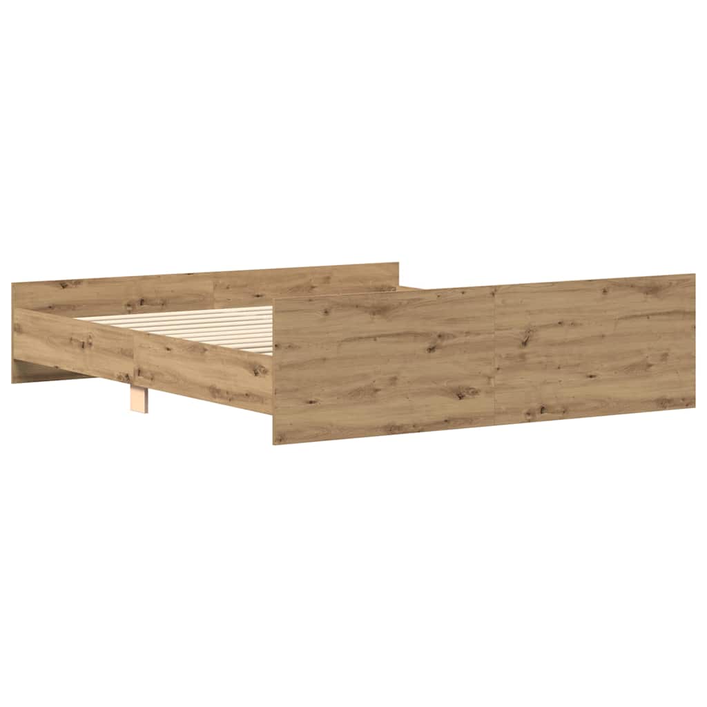 Cadre de lit sans matelas chêne artisanal 180x200 cm - XIOS