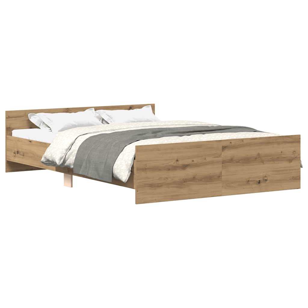 Cadre de lit sans matelas chêne artisanal 120x190 cm - XIOS