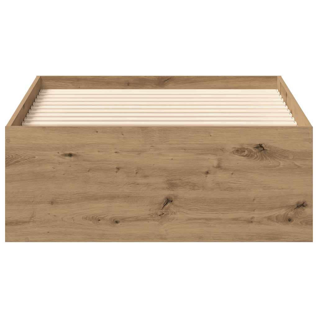Cadre de lit sans matelas chêne artisanal 100x200 cm - XIOS
