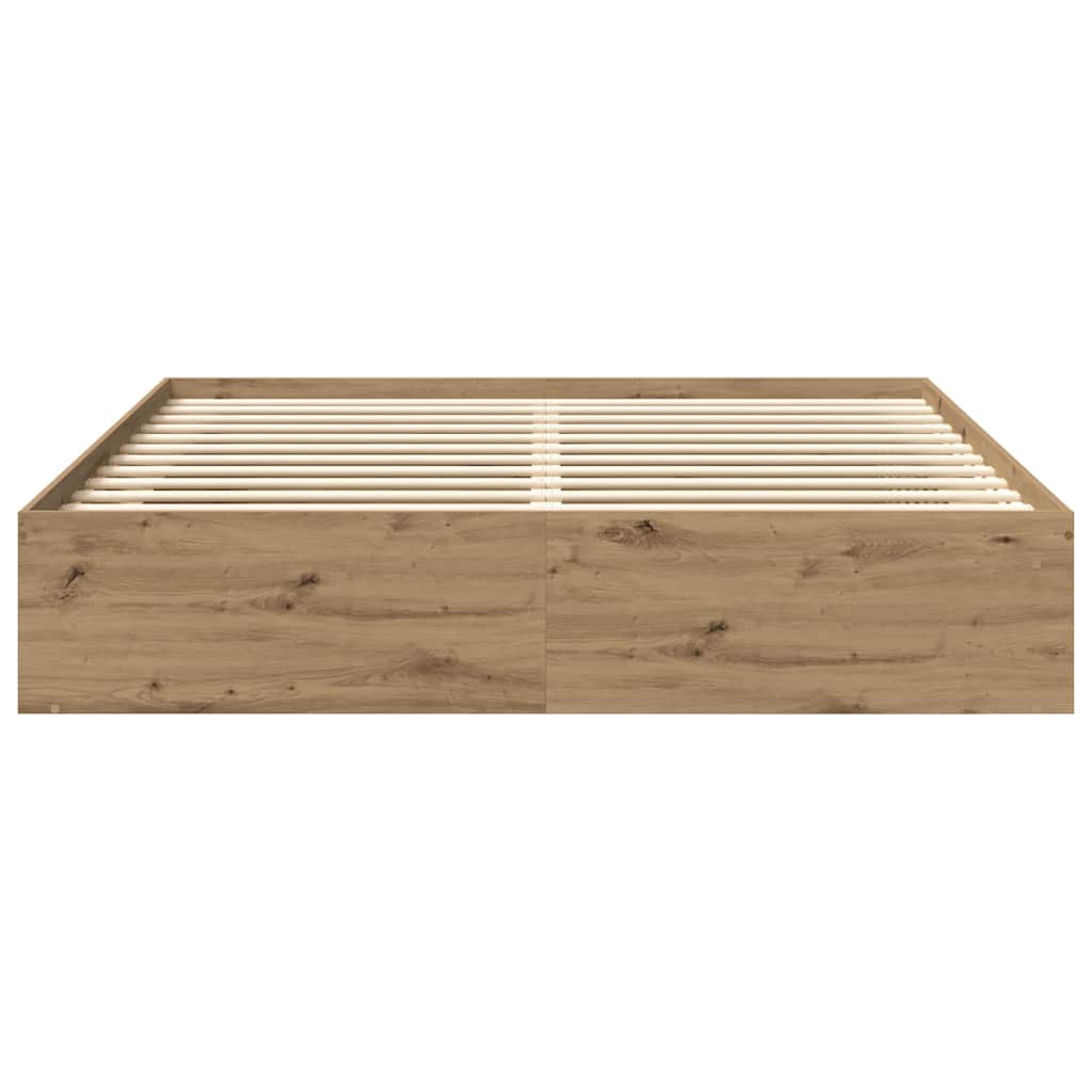 Cadre de lit sans matelas chêne artisanal 200x200 cm - XIOS