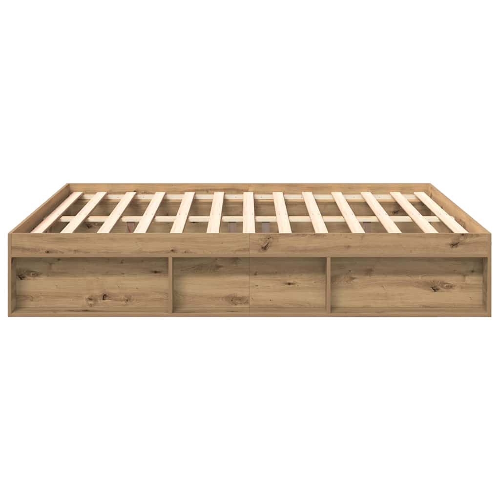 Cadre de lit sans matelas chêne artisanal 200x200 cm - XIOS