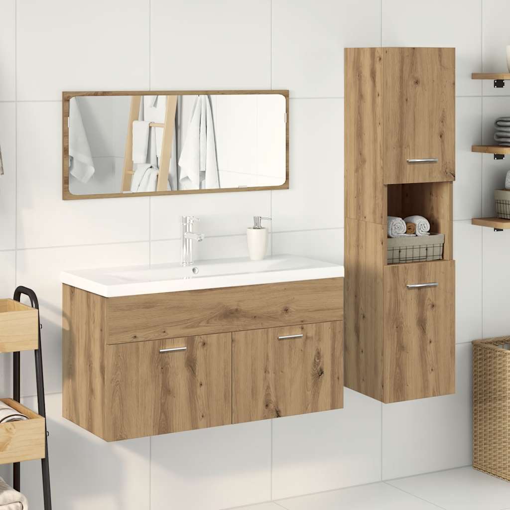 Ensemble de meubles salle de bain 4 pcs bois d'ingénierie