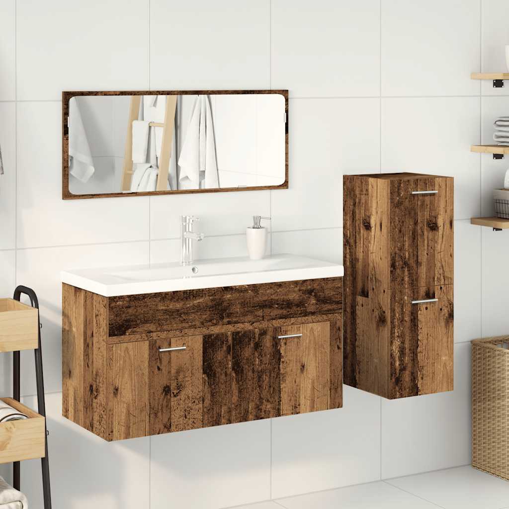 Ensemble de meubles salle de bain 4 pcs bois d'ingénierie