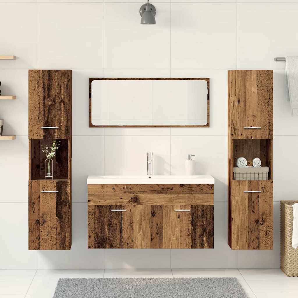 Ensemble de meubles salle de bain 5 pcs bois d'ingénierie