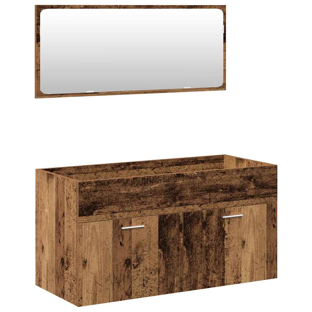 Ensemble de meubles salle de bain 5 pcs bois d'ingénierie