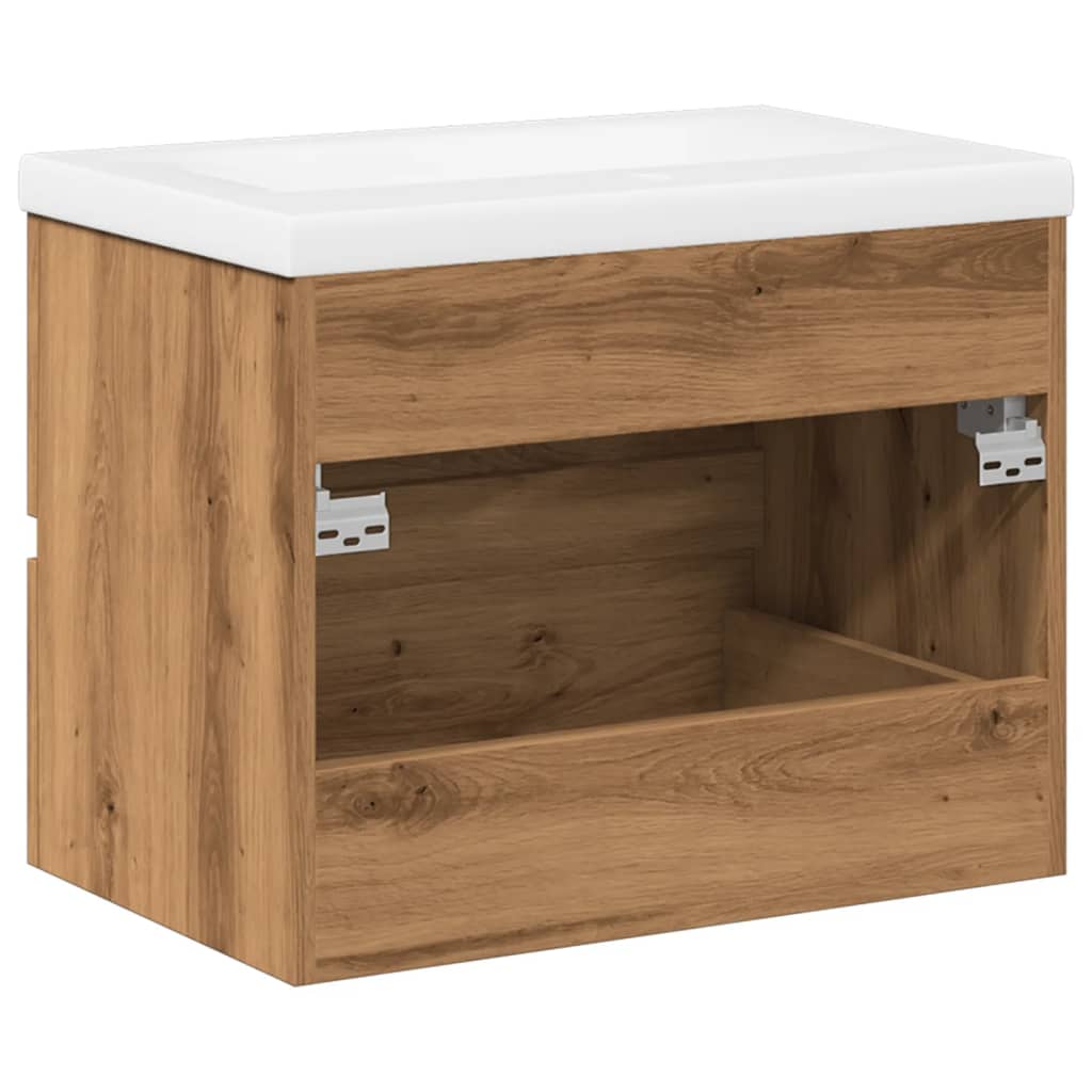 Armoire lavabo avec bassin intégré chêne artisanal - XIOS