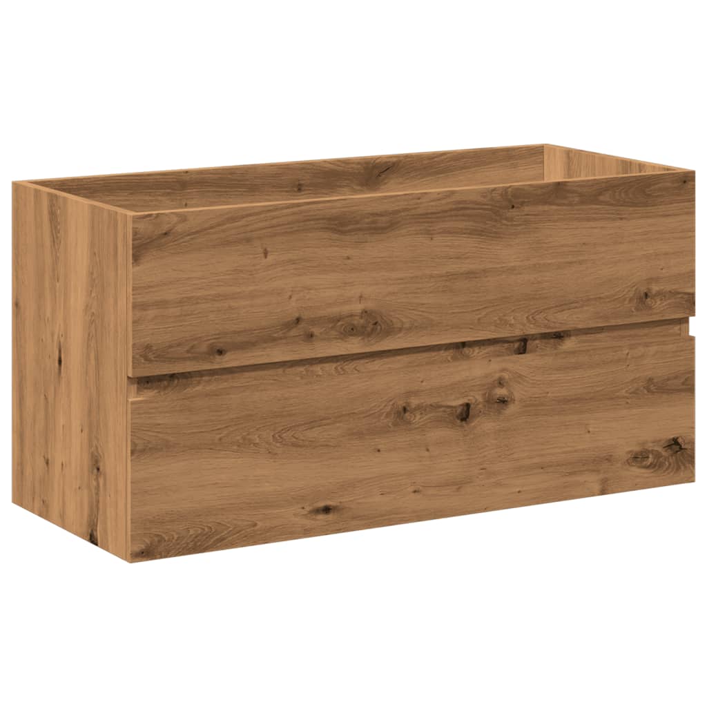 Armoire lavabo avec bassin intégré chêne artisanal - XIOS