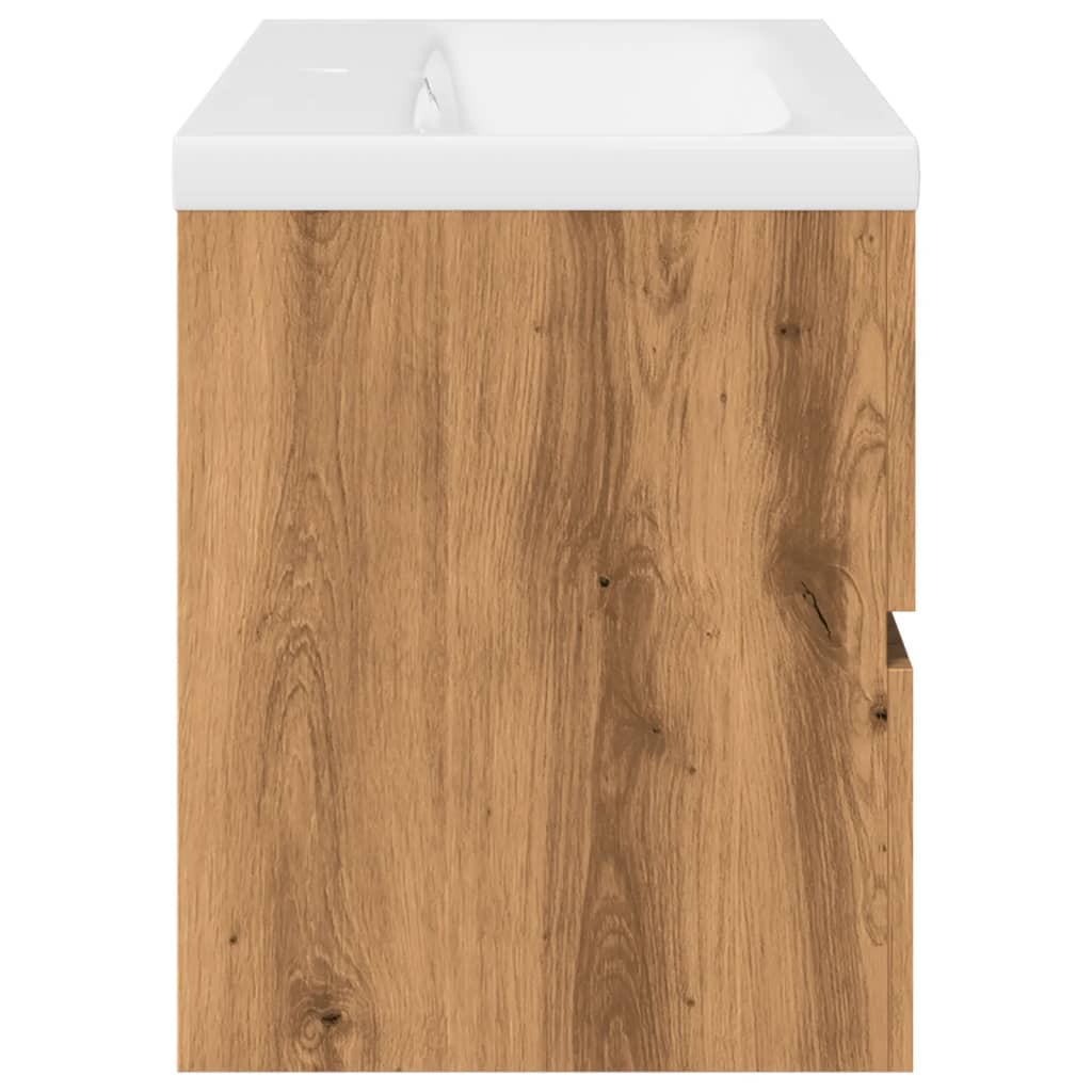 Armoire lavabo avec bassin intégré chêne artisanal - XIOS