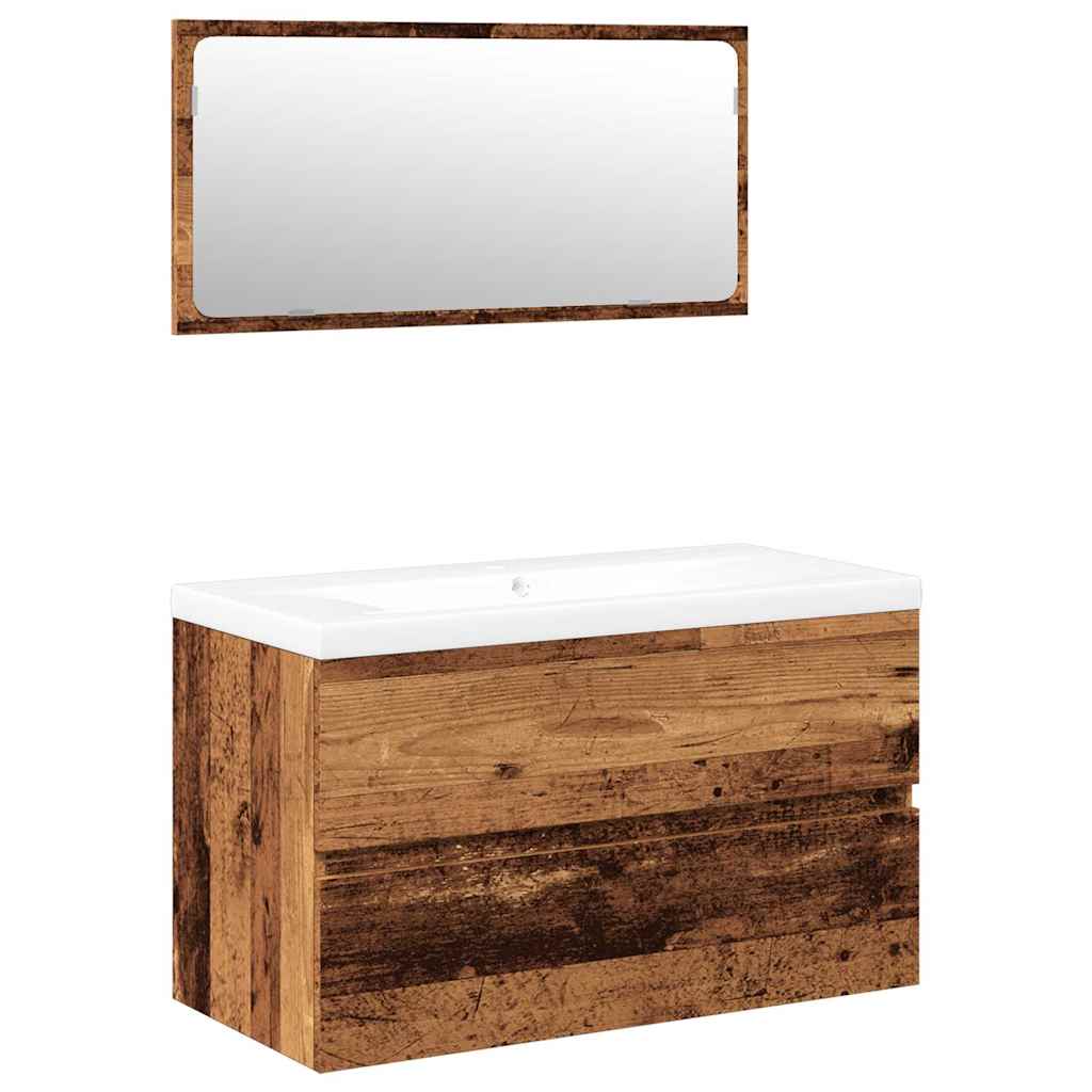 Ensemble de meubles salle de bain bois d'ingénierie
