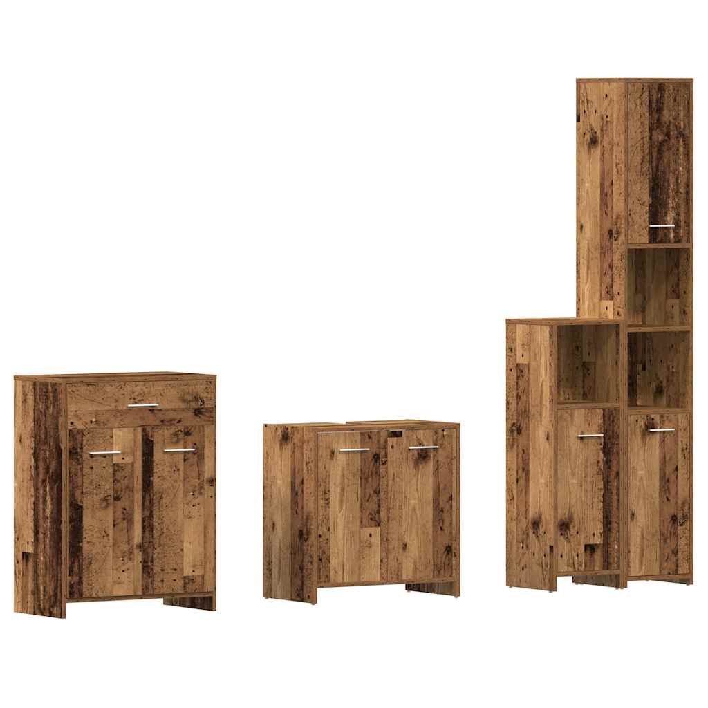 Ensemble de meubles salle de bain 4 pcs bois d'ingénierie