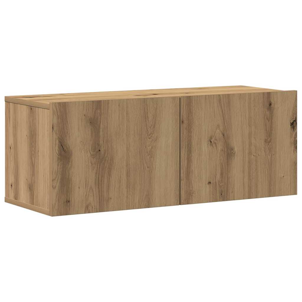 Meubles TV muraux 4 pcs chêne artisanal bois d'ingénierie - XIOS