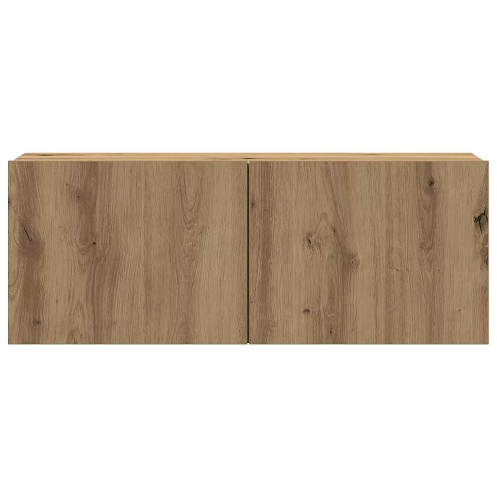 Meubles TV muraux 4 pcs chêne artisanal bois d'ingénierie - XIOS
