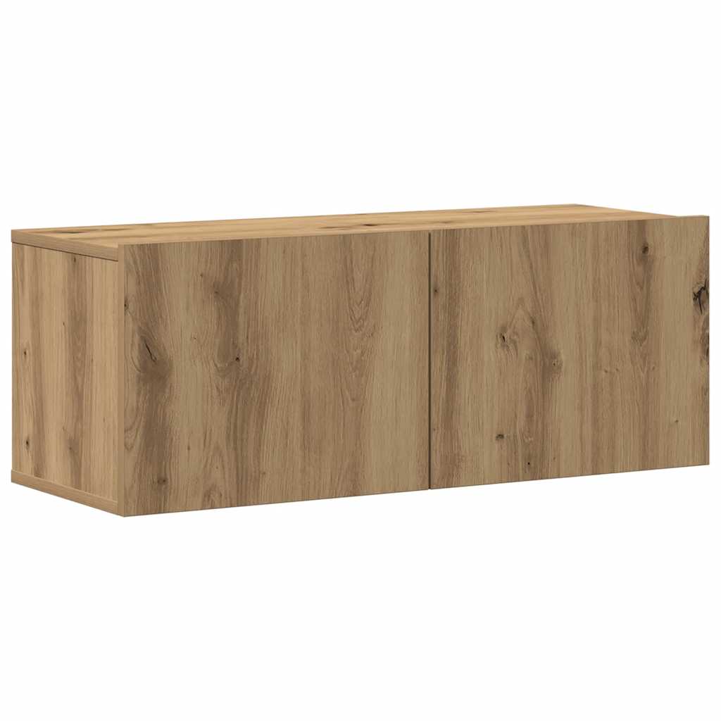 Meubles TV muraux 4 pcs chêne artisanal bois d'ingénierie - XIOS