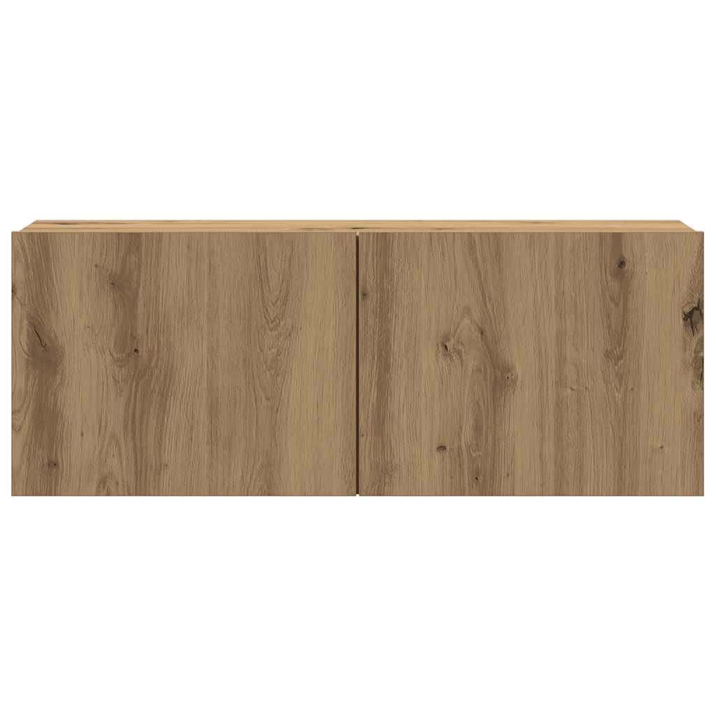 Meubles TV muraux 4 pcs chêne artisanal bois d'ingénierie - XIOS