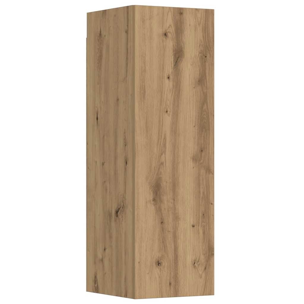 Meubles TV muraux 3 pcs chêne artisanal bois d'ingénierie - XIOS