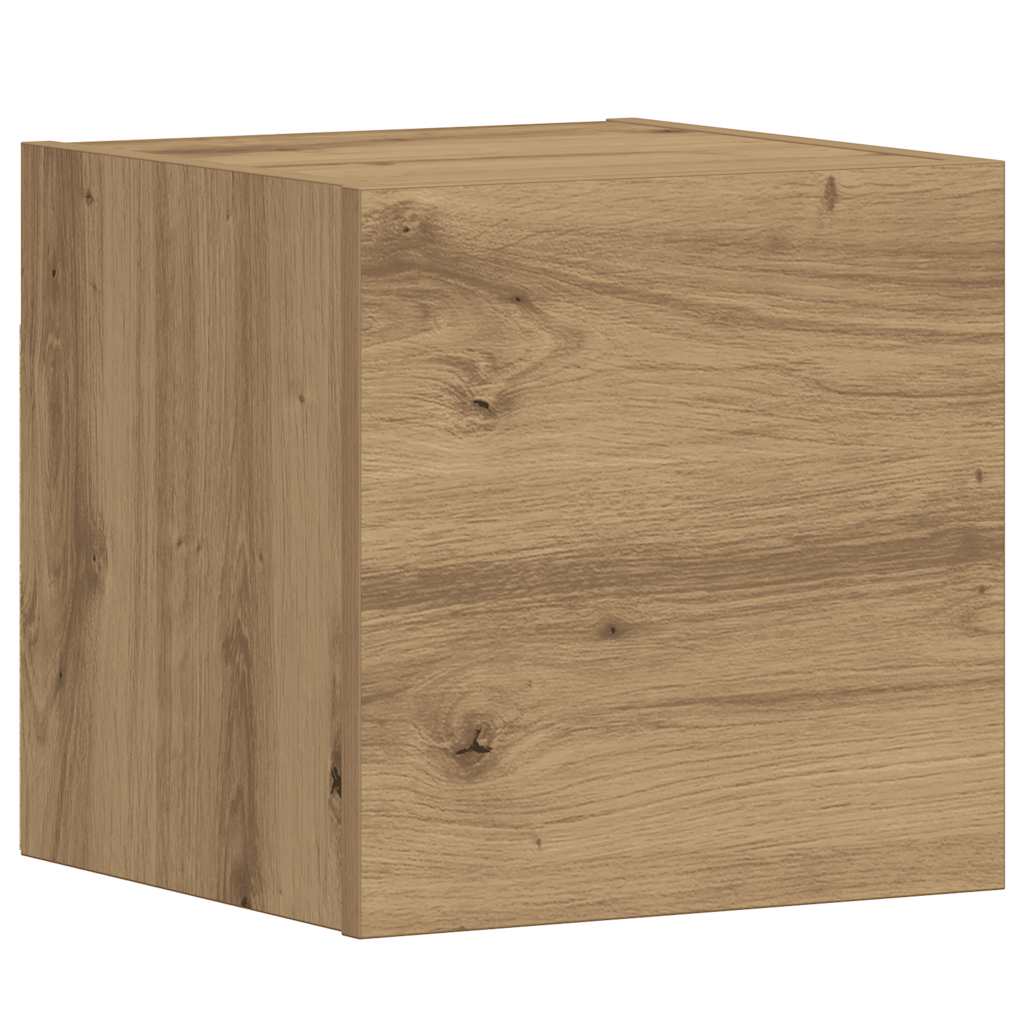 Meubles TV muraux 3 pcs chêne artisanal bois d'ingénierie - XIOS