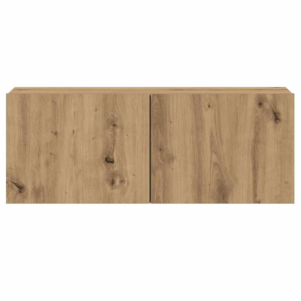 Meubles TV muraux 3 pcs chêne artisanal bois d'ingénierie - XIOS