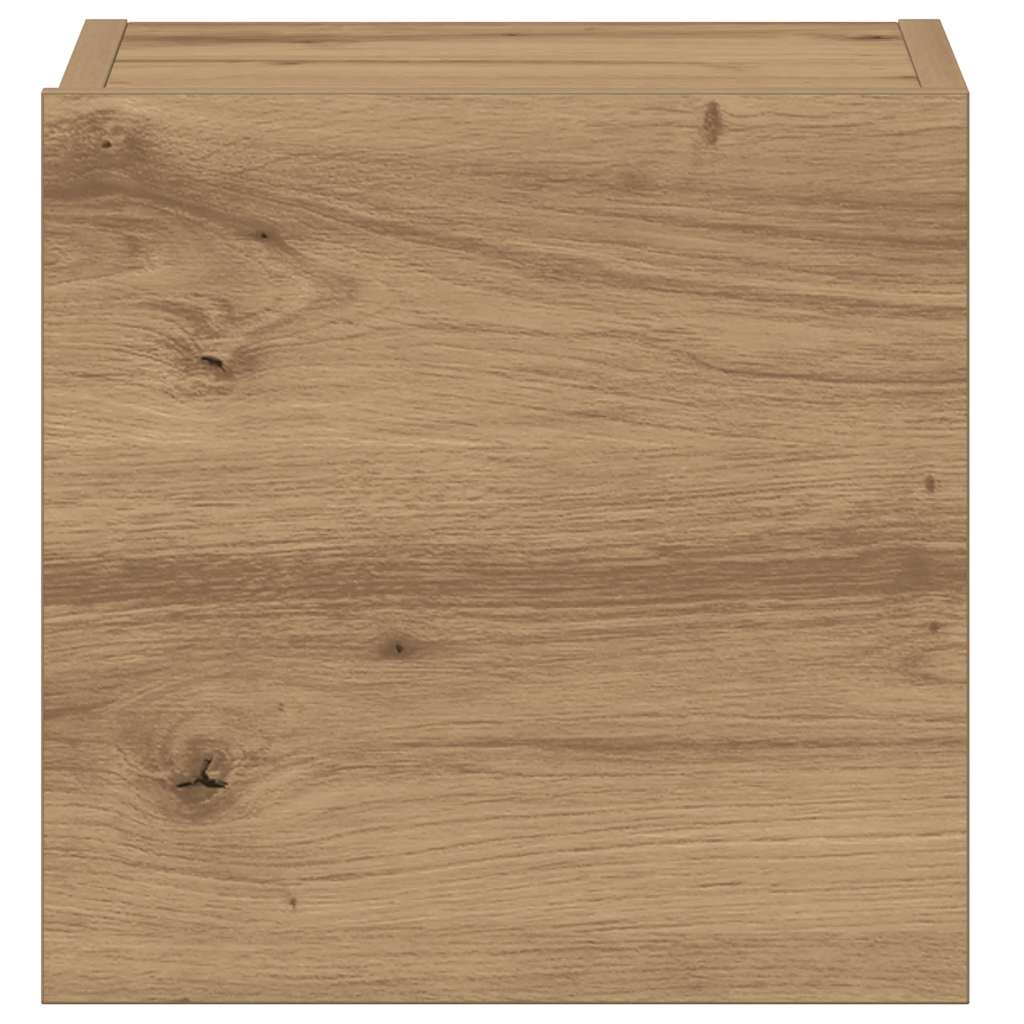 Meubles TV muraux 3 pcs chêne artisanal bois d'ingénierie - XIOS