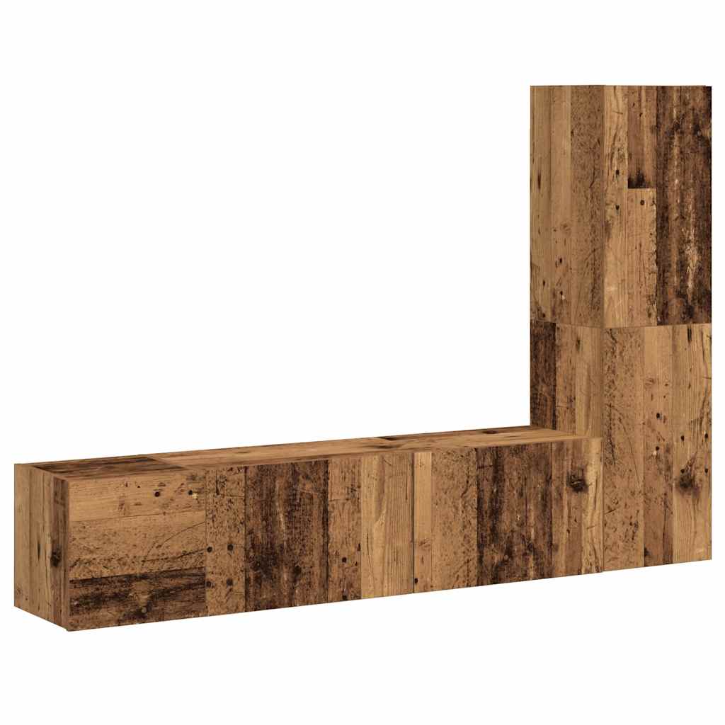 Meubles TV muraux 3 pcs vieux bois bois d'ingénierie - XIOS