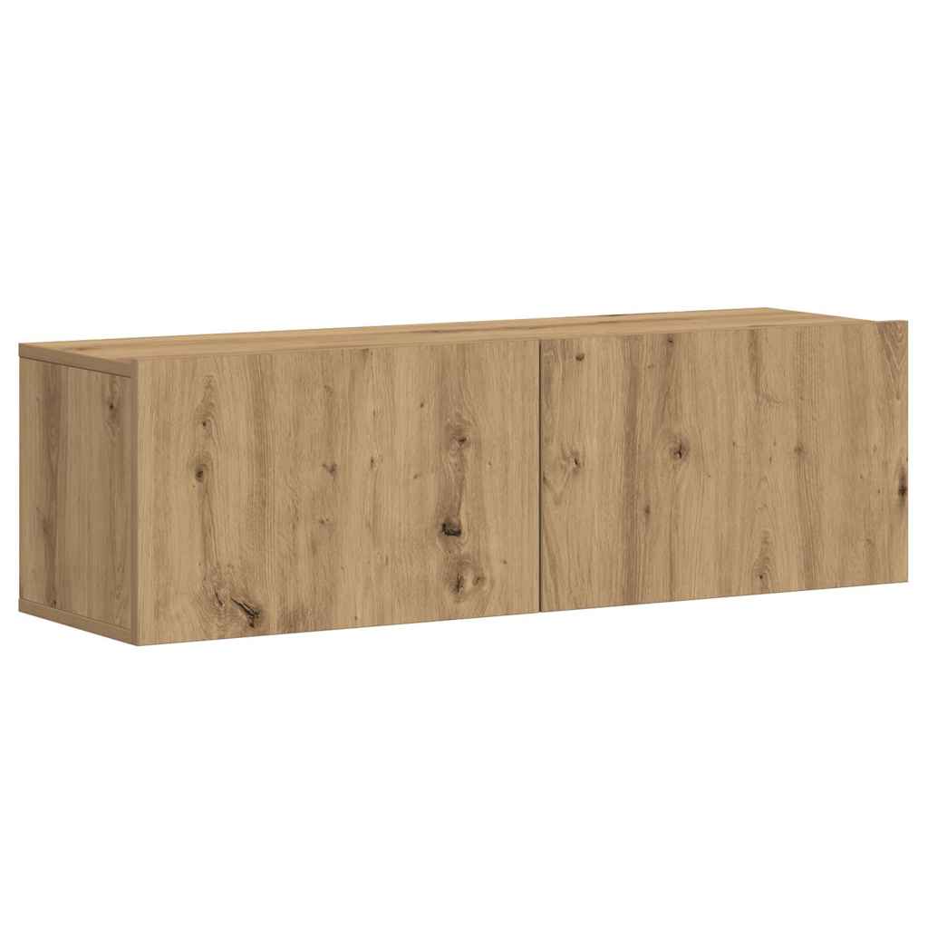 Meubles TV muraux 3 pcs chêne artisanal bois d'ingénierie - XIOS