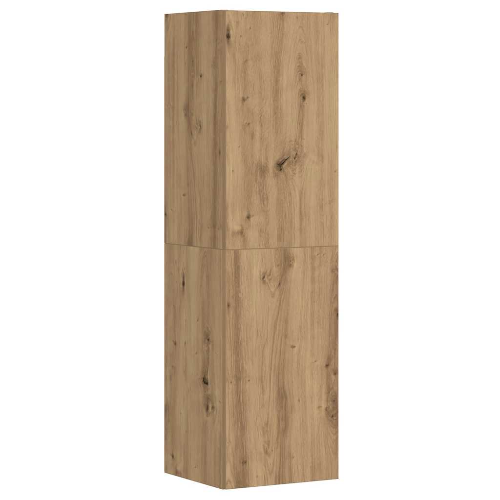 Meubles TV muraux 3 pcs chêne artisanal bois d'ingénierie - XIOS