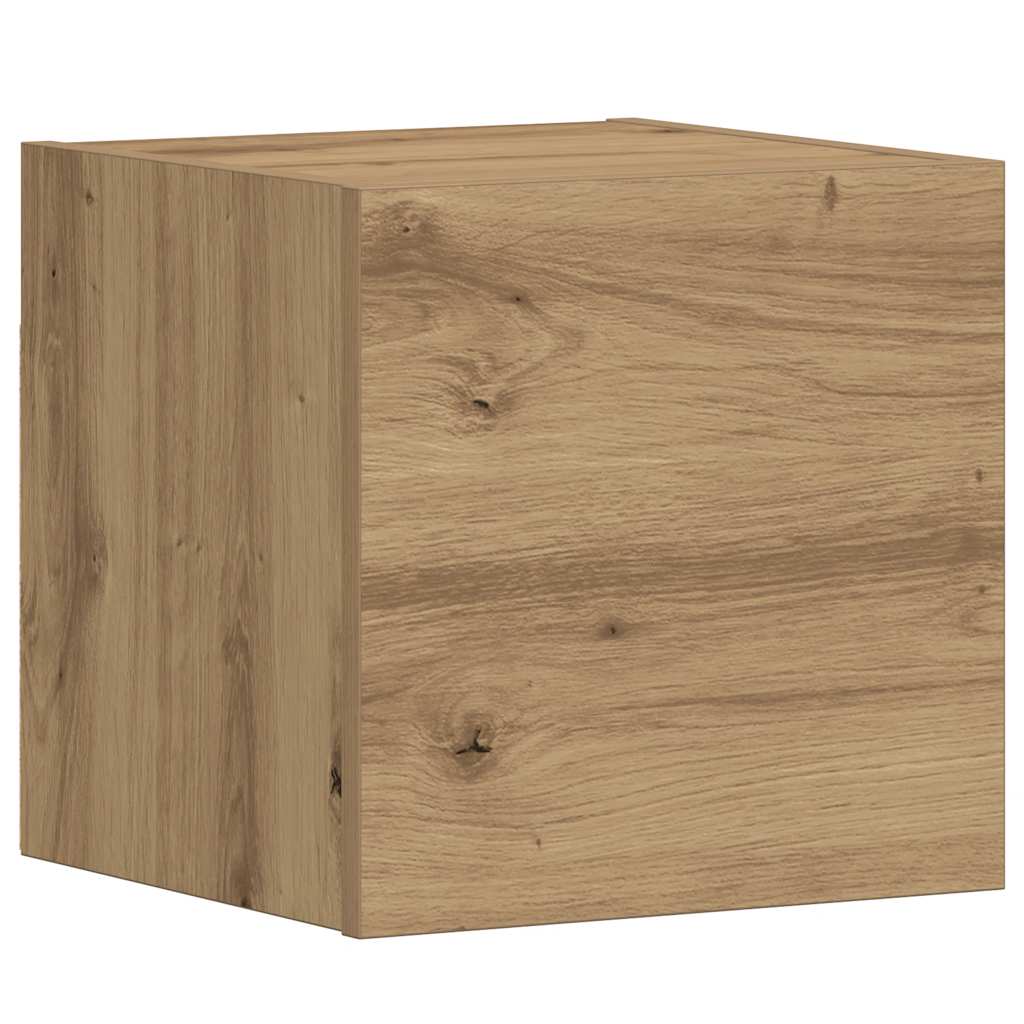 Meubles TV muraux 3 pcs chêne artisanal bois d'ingénierie - XIOS