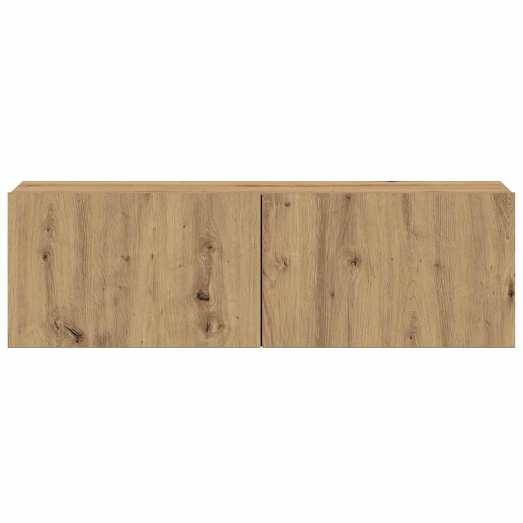 Meubles TV muraux 3 pcs chêne artisanal bois d'ingénierie - XIOS
