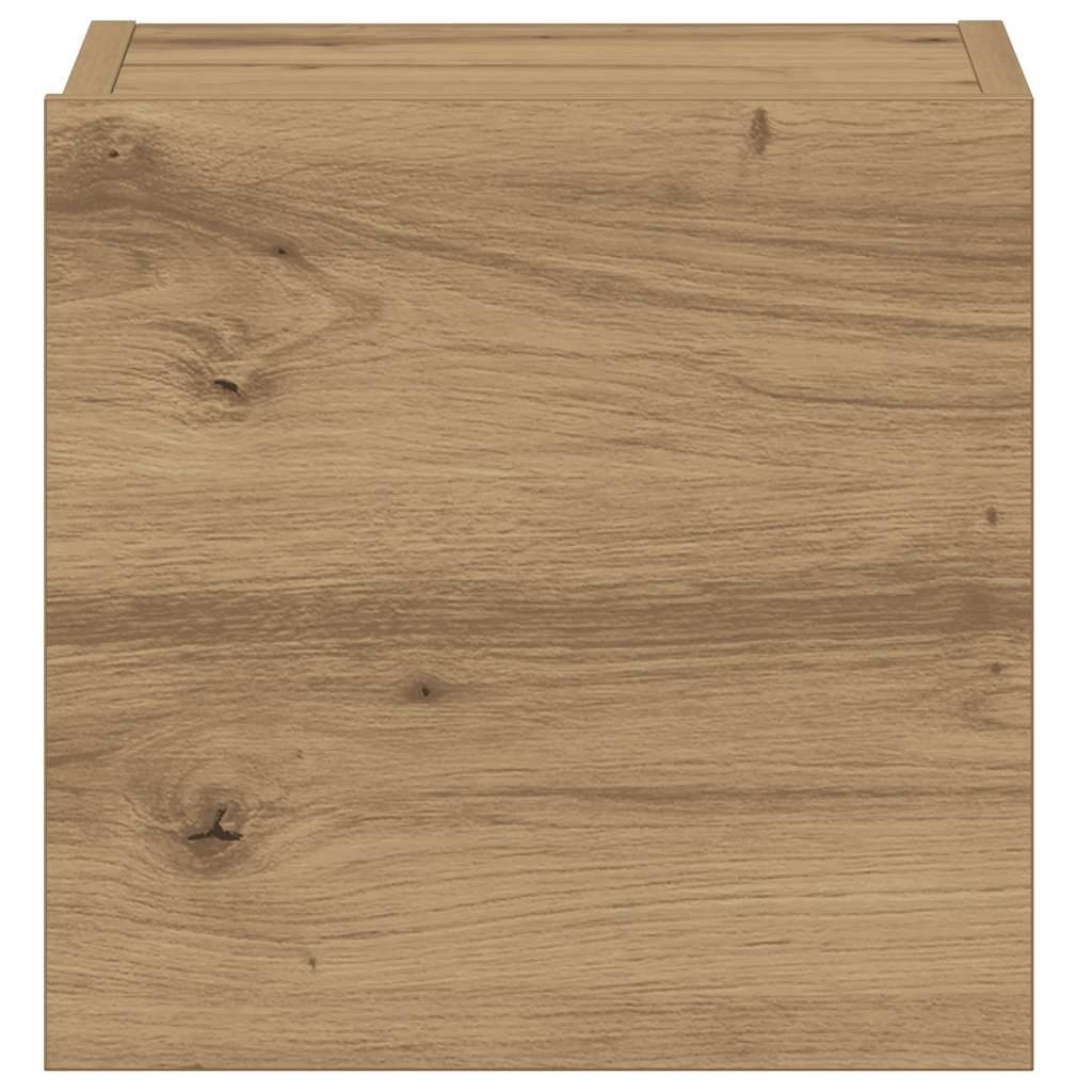 Meubles TV muraux 3 pcs chêne artisanal bois d'ingénierie - XIOS