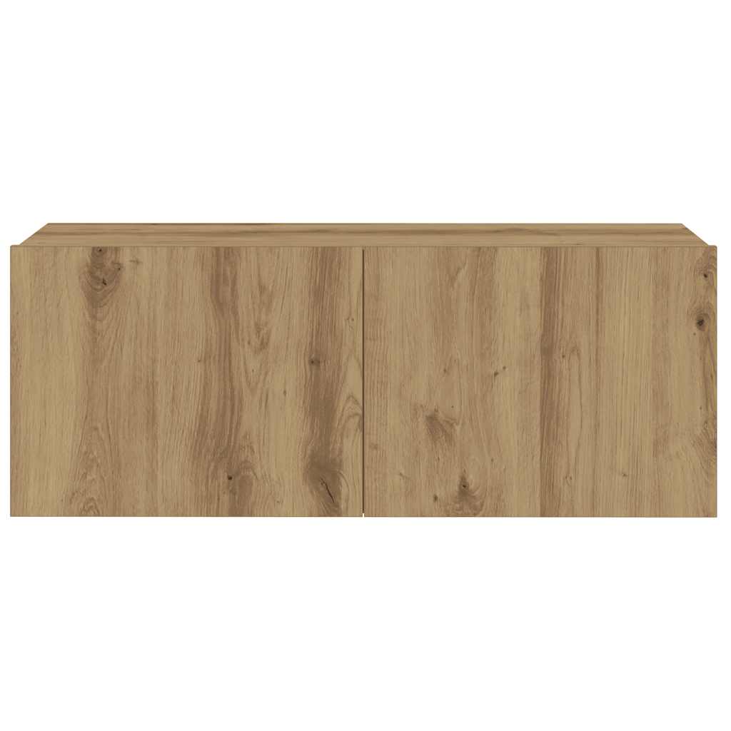 Meubles TV muraux 3 pcs chêne artisanal bois d'ingénierie - XIOS