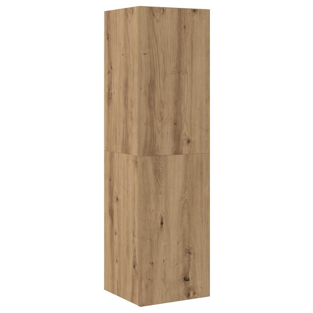 Meubles TV muraux 3 pcs chêne artisanal bois d'ingénierie - XIOS