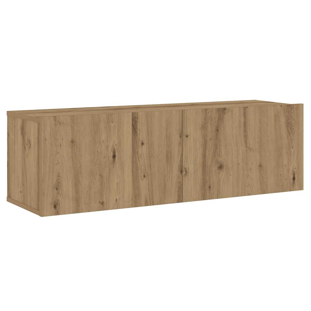 Meubles TV muraux 3 pcs chêne artisanal bois d'ingénierie - XIOS