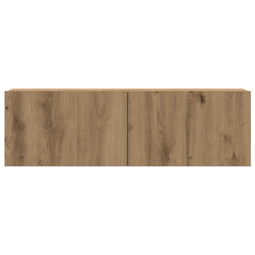 Meubles TV muraux 4 pcs chêne artisanal bois d'ingénierie - XIOS